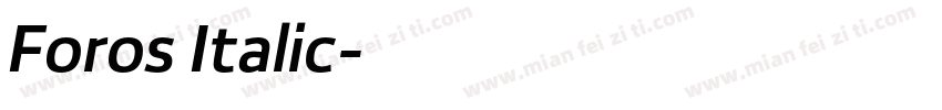 Foros Italic字体转换